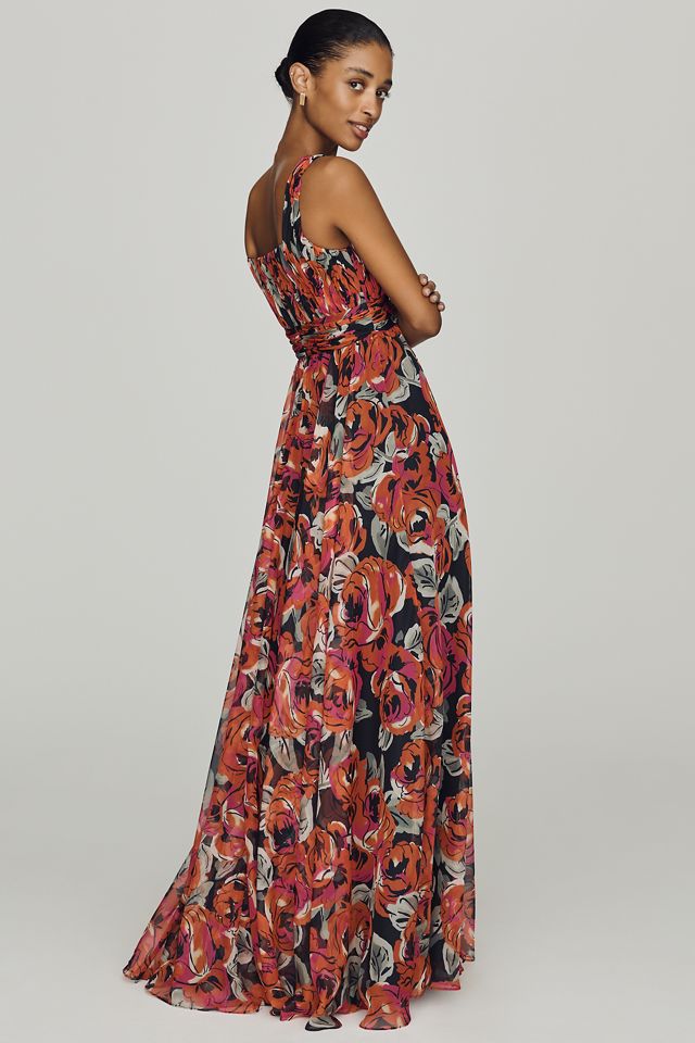 Mac Duggal Square-Neck Scarf Maxi Dress #2
