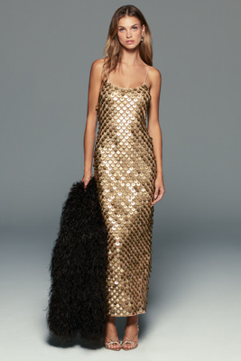 Mac Duggal Sequin Midi Dress by Anthropologie