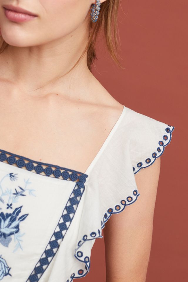 Farm Rio Galatea Embroidered Dress #1
