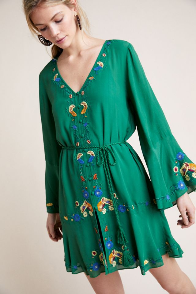 Farm Rio Jessalyn Embroidered Dress | Anthropologie