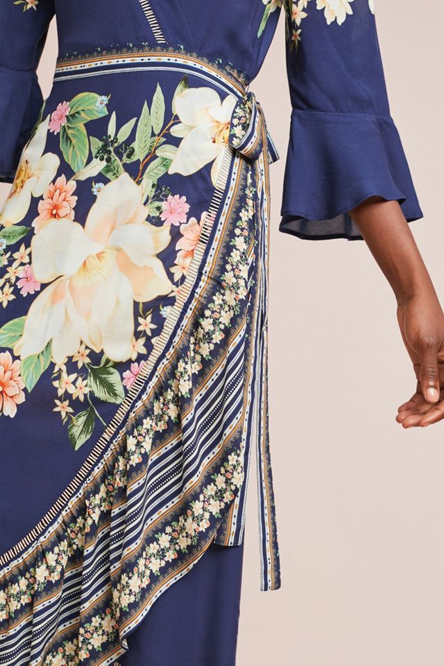 Farm Rio Midnight Flower Wrap Dress #2