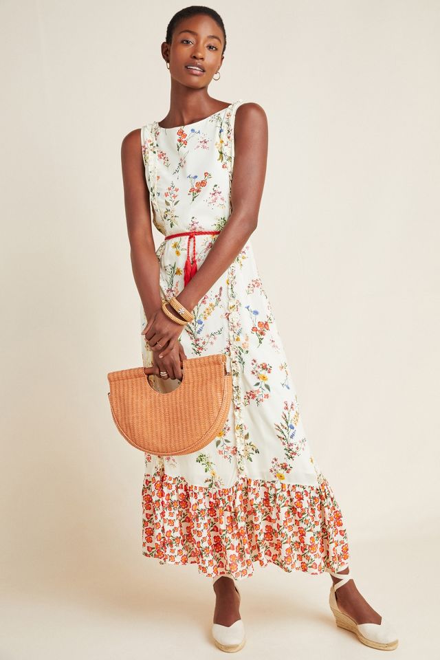 Anthropologie floral cheap maxi dress