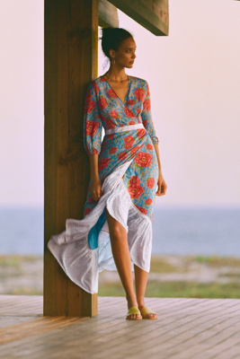 farm rio wrap maxi dress Pink Banana Leaves Maxi Dress  FARM Rio