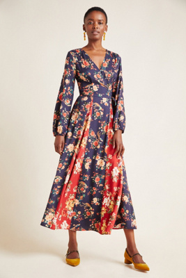 anthropologie wrap dress