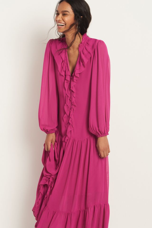Farm Rio Culebra Ruffled Maxi Dress | Anthropologie