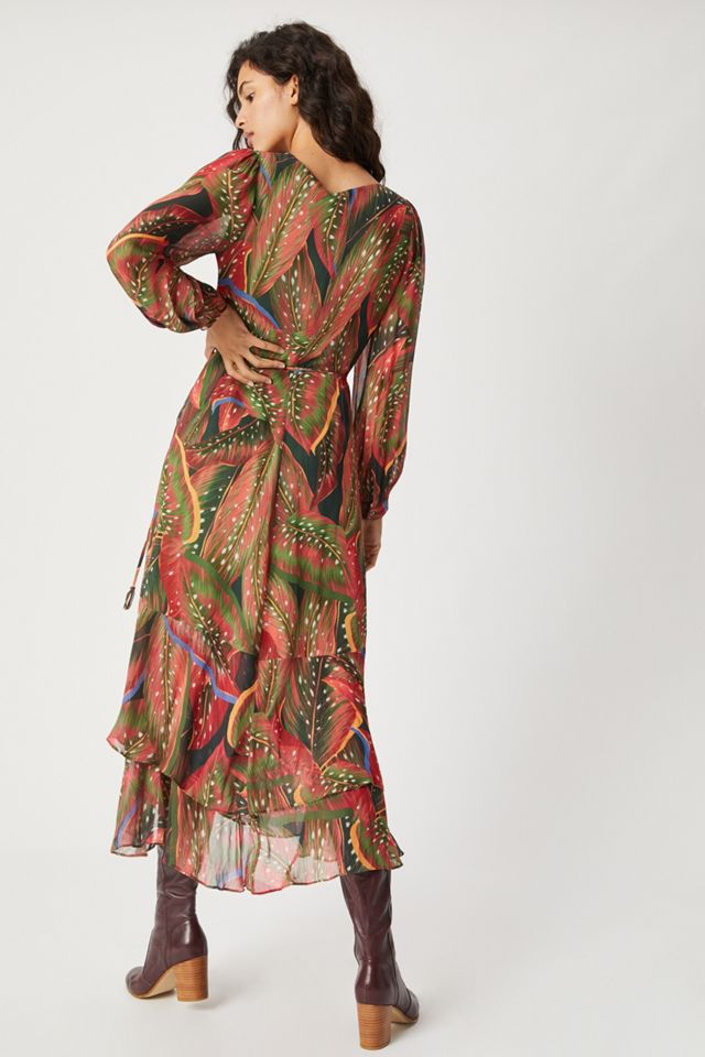Farm Rio Plumas Wrap Maxi Dress #2