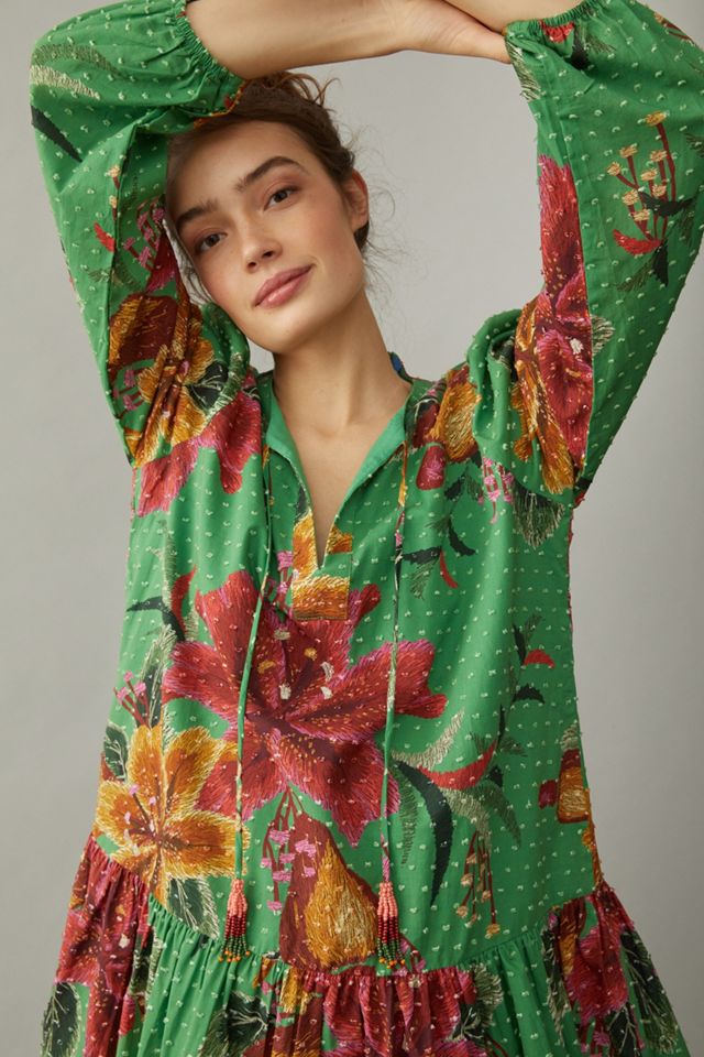 green emerald velvet dress Farm Rio Sand Coconut Sleeveless Mini Dress Sand / L main image 1