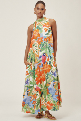 Anthropologie Farm Rio Halter Maxi Dress