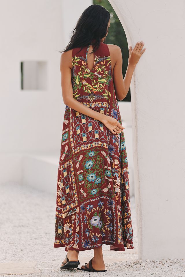 Farm Rio Halter Maxi Dress #1