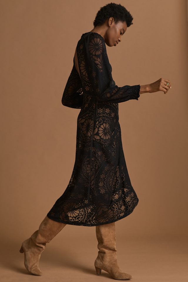 Farm Rio Open-Back Floral Midi Dress #3