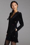 farm rio embroidered velvet mini dress FARM Rio Beaded Kisses Wrap Minidress in Black at Nordstrom, Size Medium