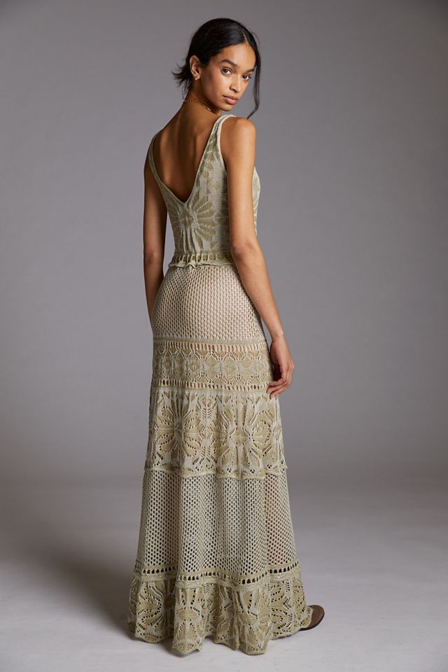 Crochet Lace Maxi Dress | Anthropologie