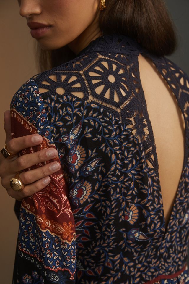 Farm Rio Crochet Maxi Dress #1