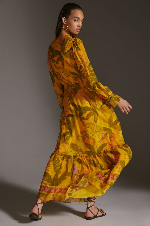 Farm x Anthropologie Vestido Midi Impreso #2