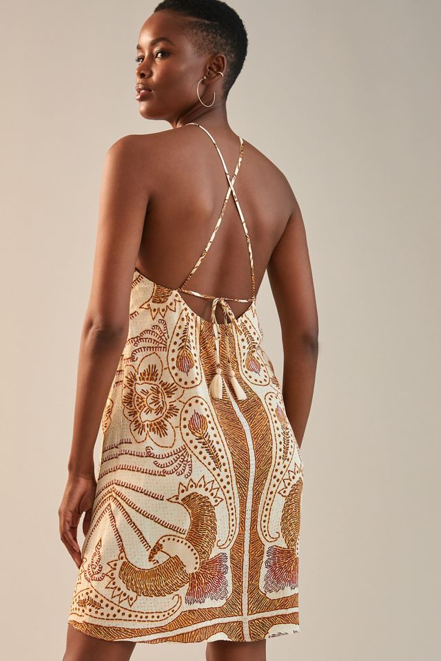 Farm x Anthropologie Boho Halter Mini Dress #4