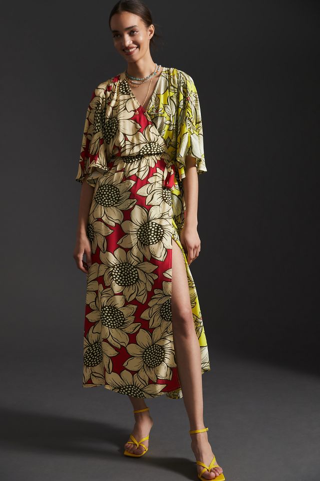 Farm x Anthropologie Floral Wrap Maxi Dress