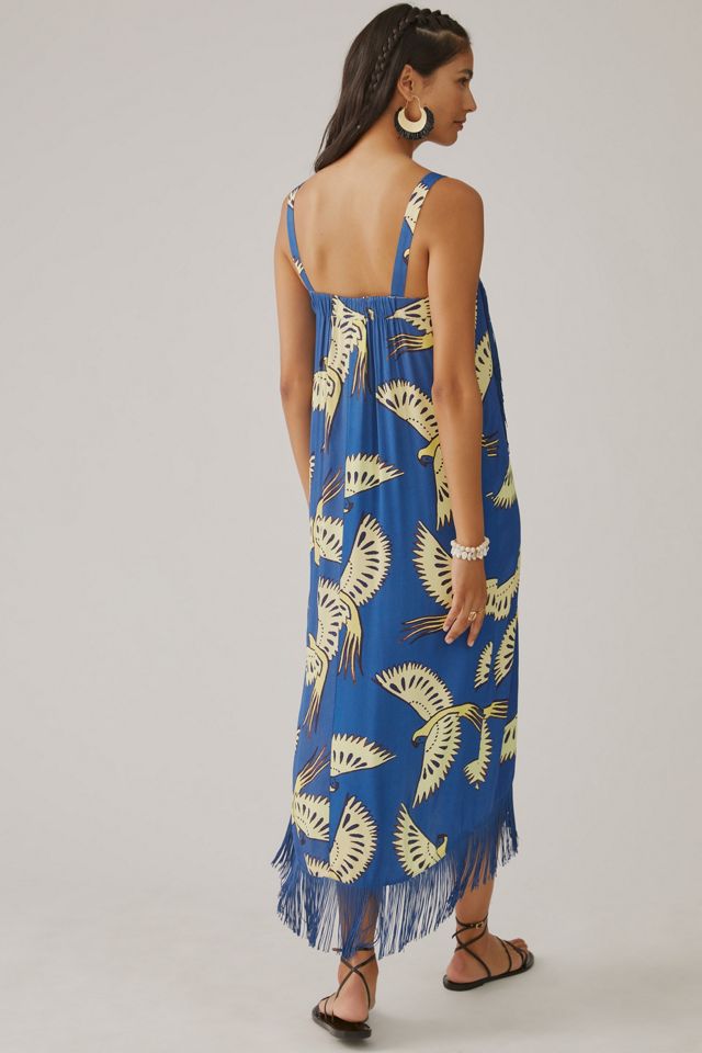 Farm Rio x Anthropologie Fringe Hem Wrap Midi Dress #2