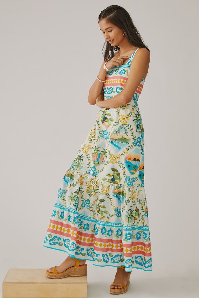 Farm x Anthropologie Printed Maxi Dress Anthropologie