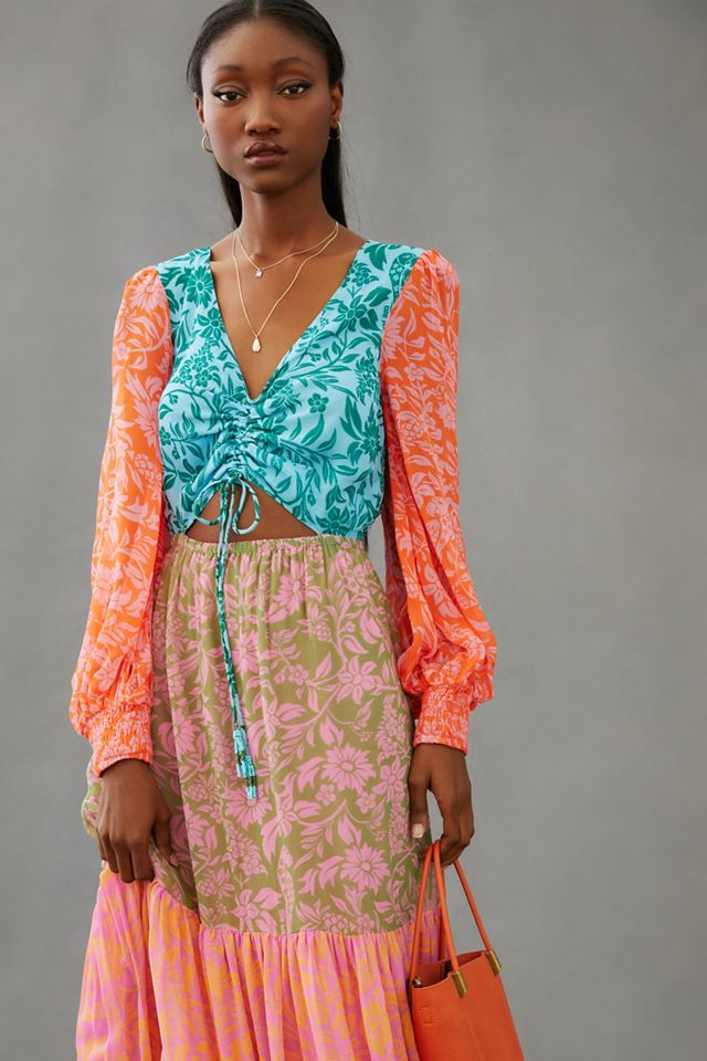 farm rio x anthropologie cotton cutout maxi dress Farm x Anthropologie Cutout Maxi Dress