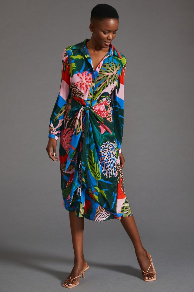 Farm x Anthropologie Twist-Front Midi Dress #1