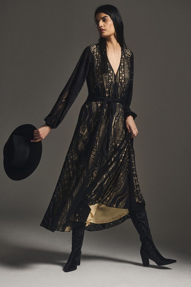 farm rio devore maxi dress Farm Rio + Devore Maxi Dress