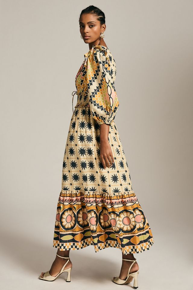 Farm Rio Tropical Sunshine V-Neck Dress #3