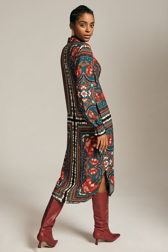 Farm Rio Long-Sleeve Shirt Dress #3