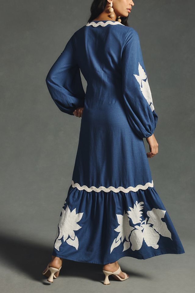 Farm Rio Embroidered Long-Sleeve Dress #1