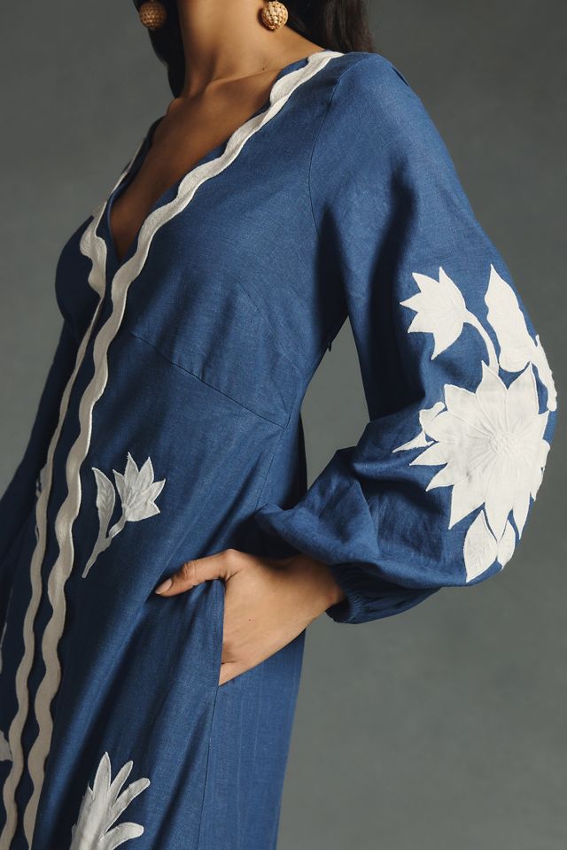 Farm Rio Embroidered Long-Sleeve Dress #2