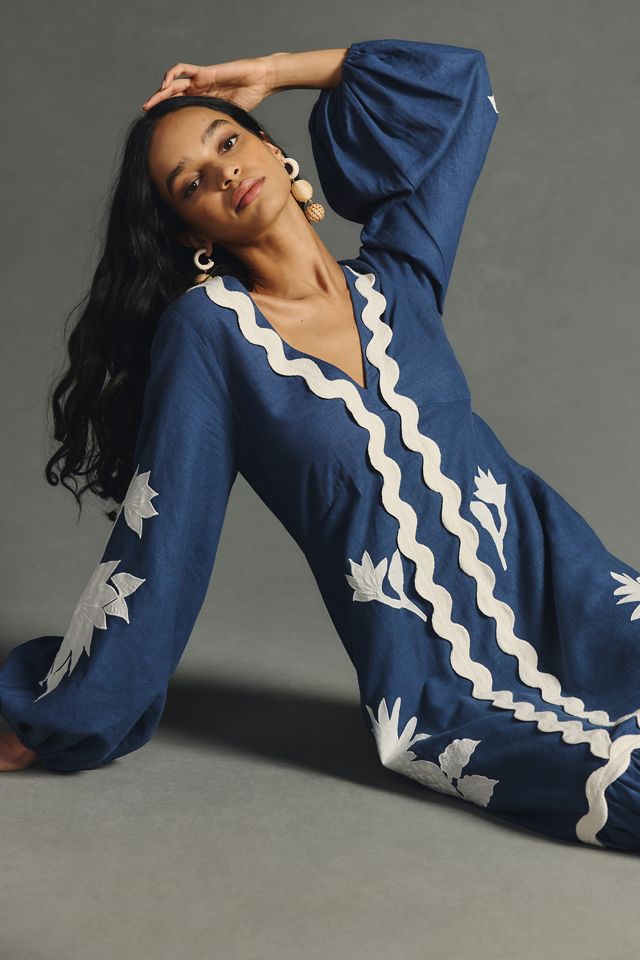 Farm Rio Embroidered Long-Sleeve Dress #3