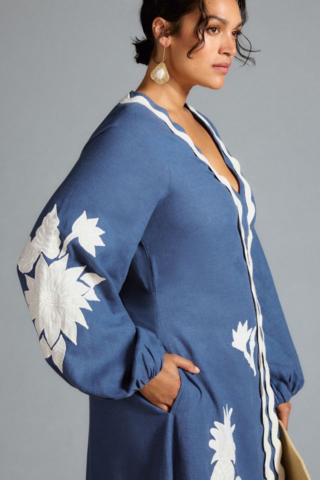 Farm Rio Embroidered Long-Sleeve Dress #7