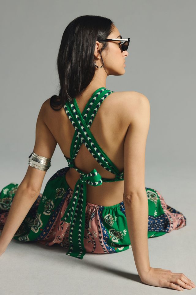 Farm Rio Cutout Halter Dress #1