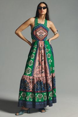 Farm Rio Cutout Halter Dress