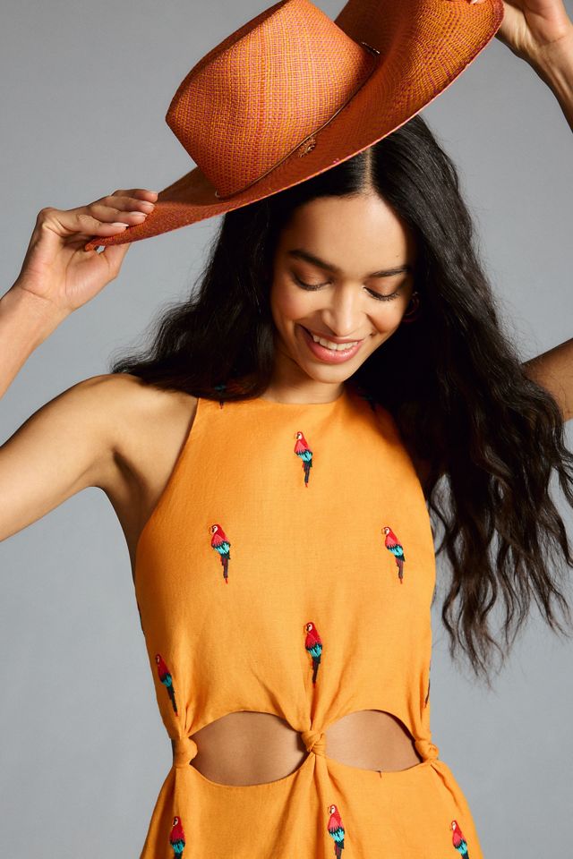 Farm Rio Parrot Halter Maxi Dress