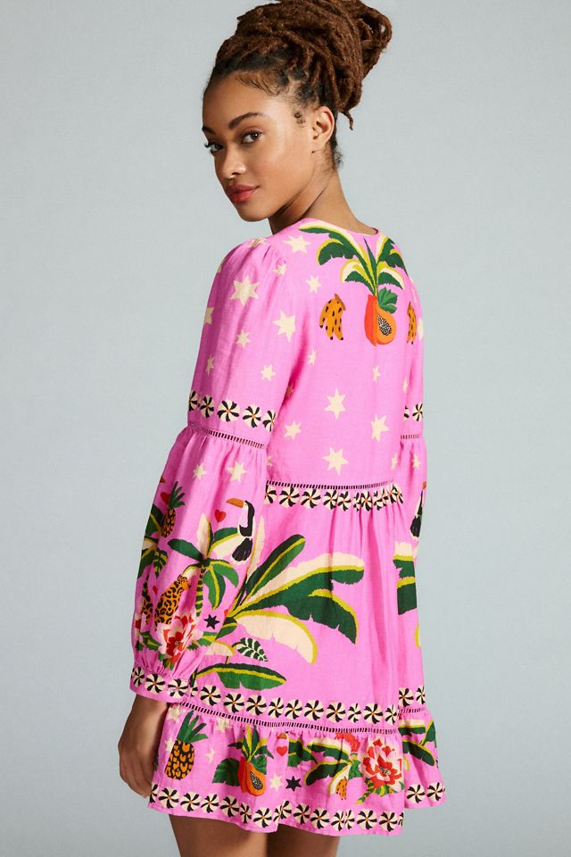 Farm Rio Leopard Forest Mini Dress #1