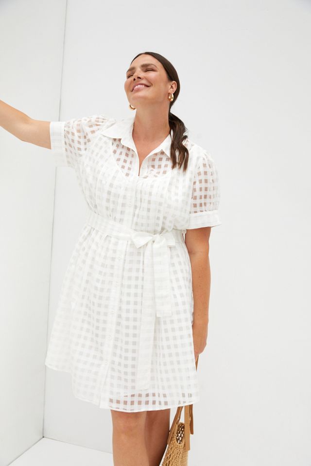 Windowpane Mini Dress #3