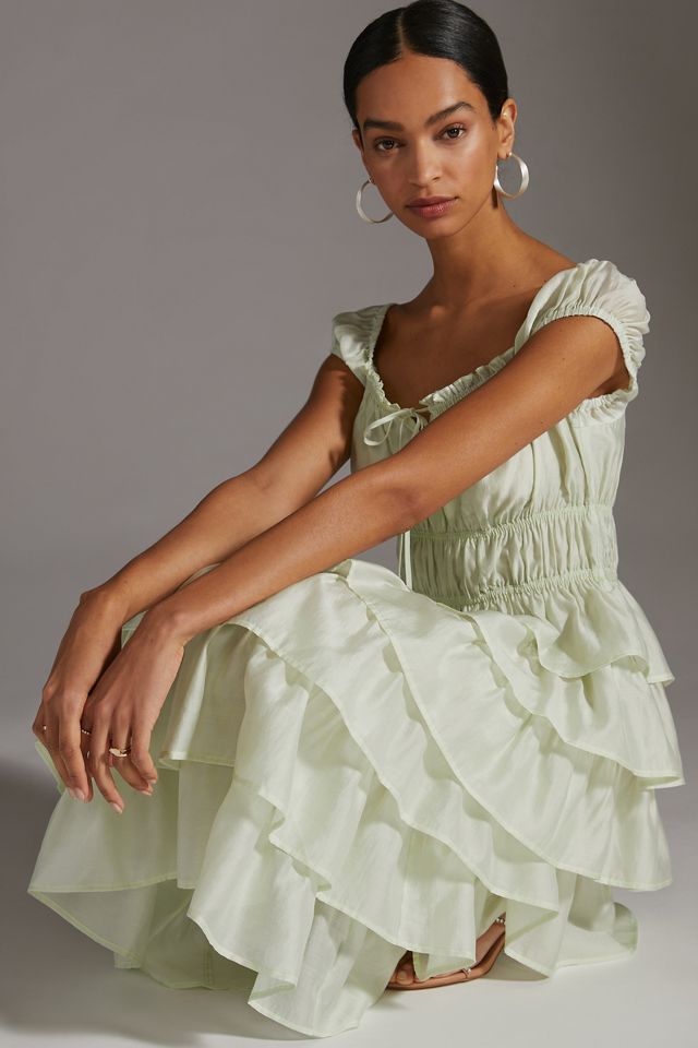 Ruffle Tiered Midi Dress