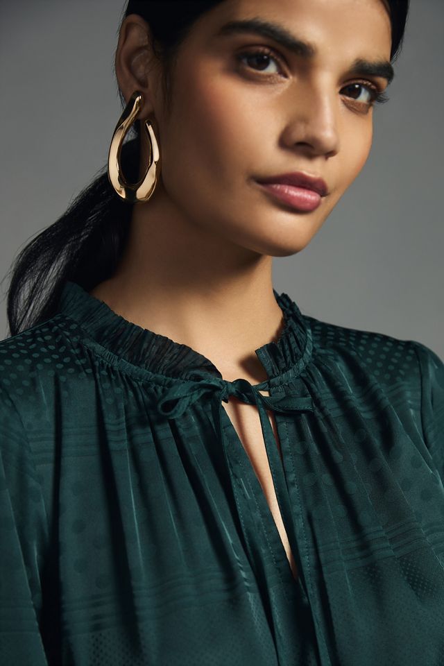 Current Air Tiered Long-Sleeve Dress | Anthropologie