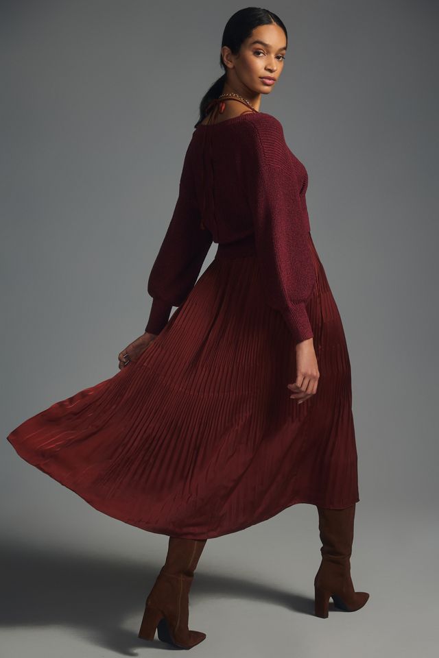 Current Air Pullover Sweater and Tiered Dress Set | Anthropologie