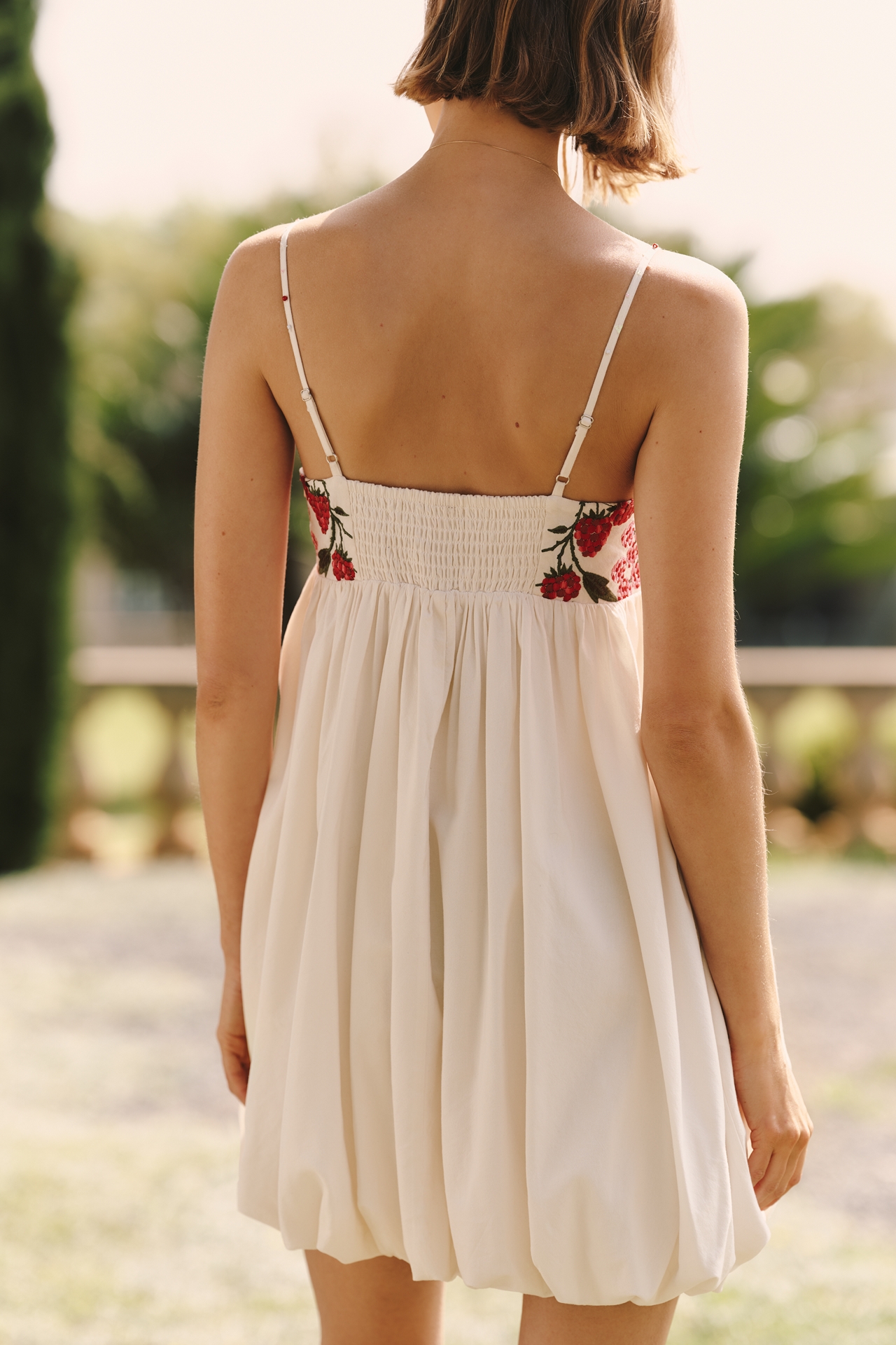 By Anthropologie Embroidered Mini Bubble Dress