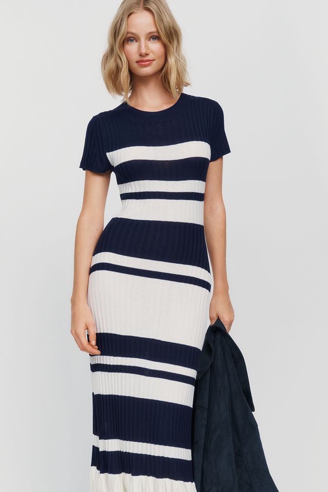 Maeve Ruffle-Hem Sweater Midi Dress #3