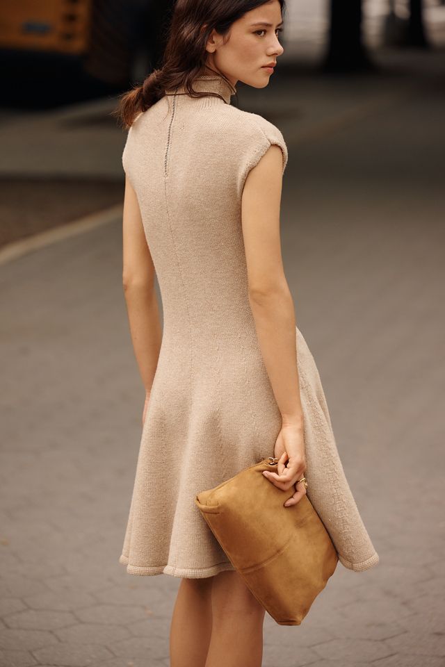 By Anthropologie Mock-Neck Sweater Mini Dress #1