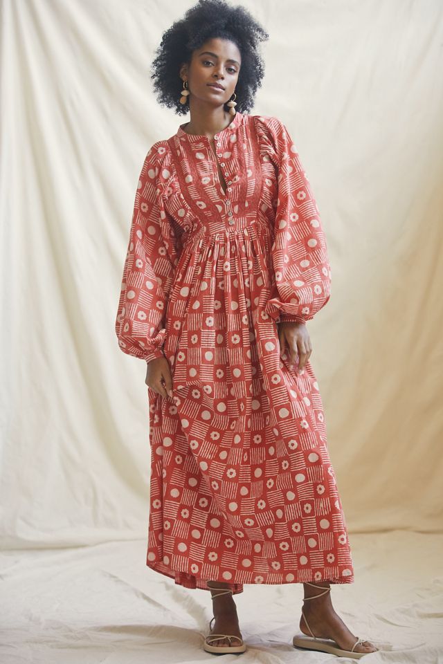 Kinga Csilla Keyhole Printed Maxi Dress | Anthropologie