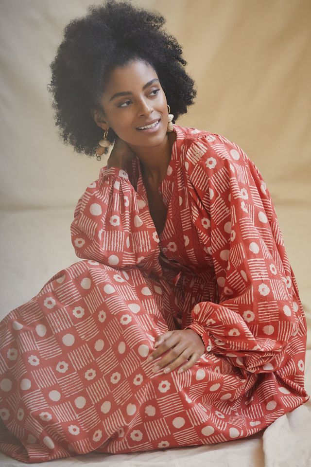 Kinga Csilla Keyhole Printed Maxi Dress | Anthropologie