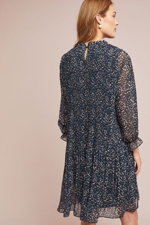 Pleated Leopard Dress #1