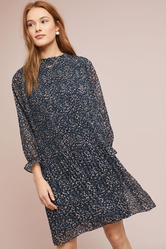 Pleated Leopard Dress #2