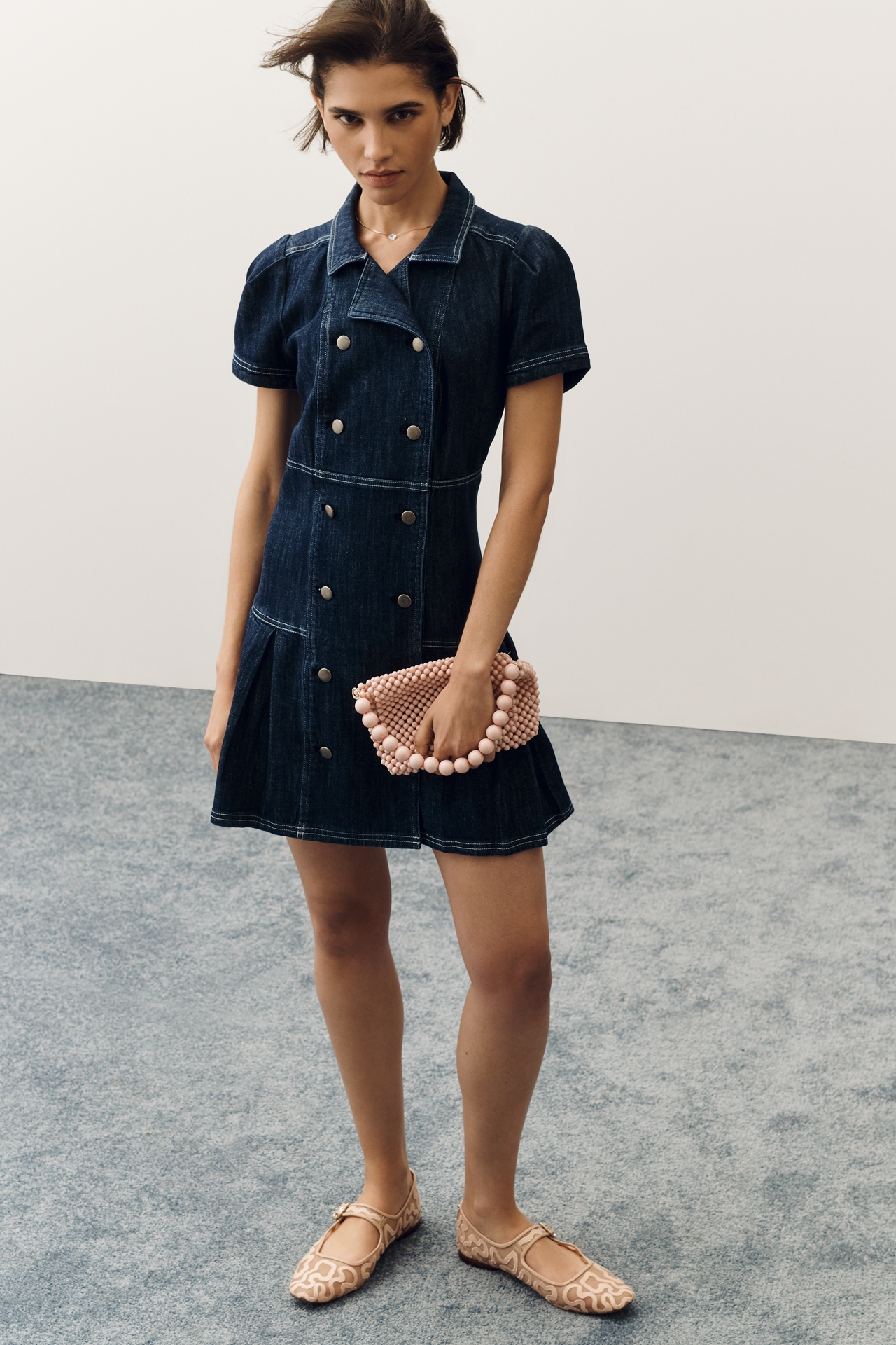 Pilcro Denim Peacoat Mini Dress