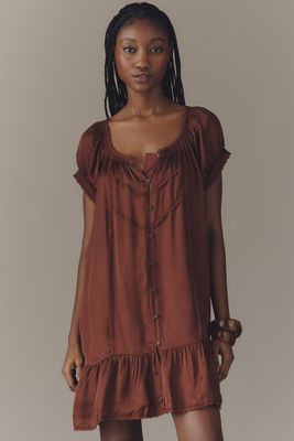 Damson Madder Jayne Cotton Mini Dress | Anthropologie