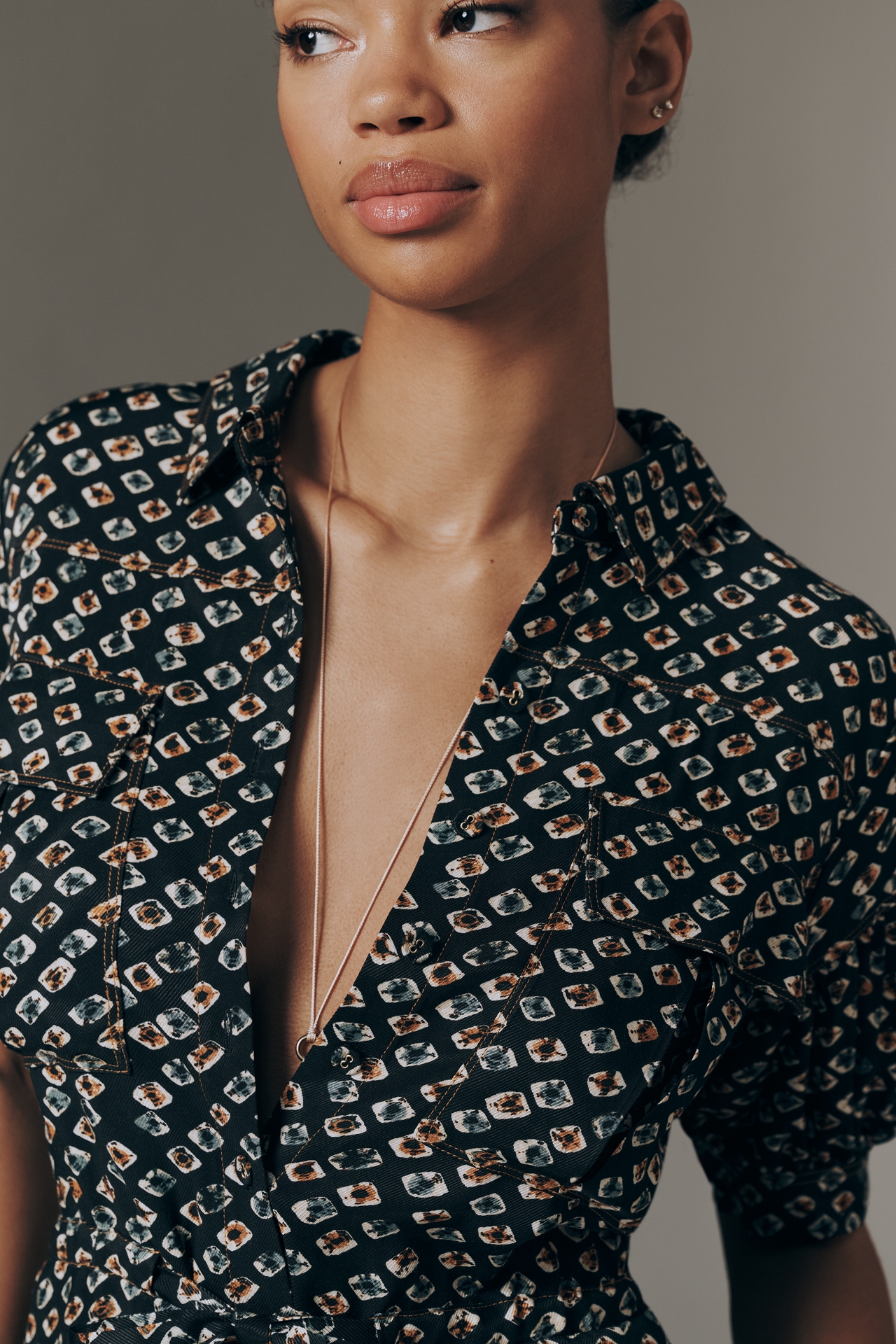 By Anthropologie Utility Pocket Shirt Dress