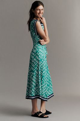 Maeve Sleeveless Hanky-Hem Midi Dress